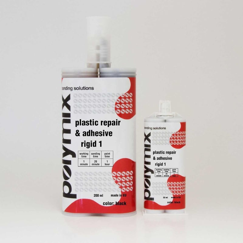 Polymix Rigid Automotive Multipurpose Plastic Repair and Adhesive 200ml Cartridge & Two Application Mixing Nozzles (Clear), P2.3002.200.B - Image 2
